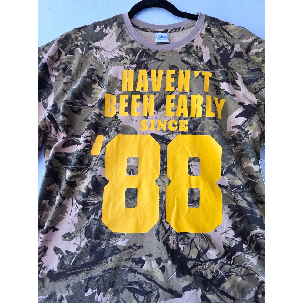 Kacey Lee x Kacey Musgraves Camo Graphic T-Shirt Haven't Been Early Since '88 S - Picture 5 of 8